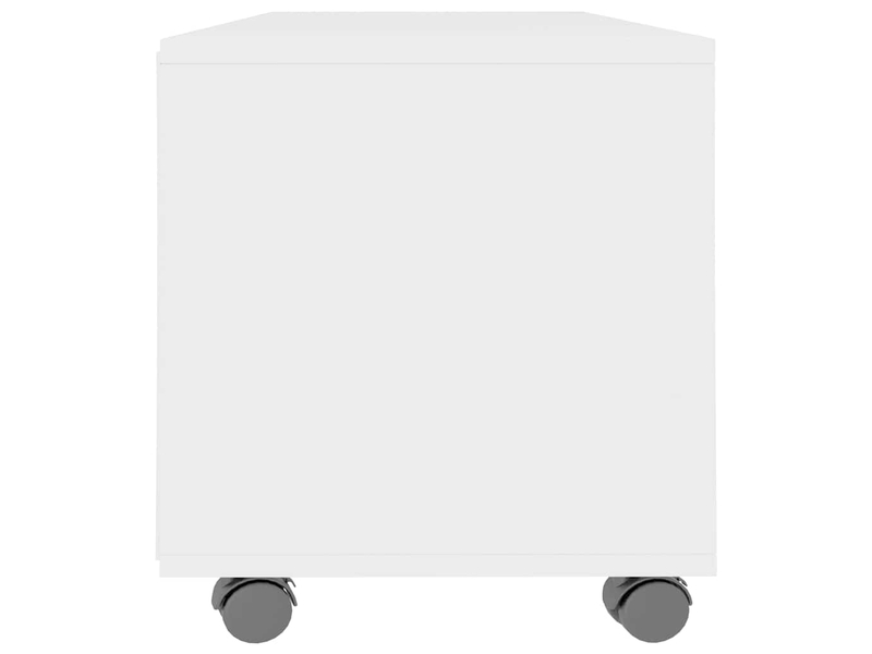  Meuble tv - banc tv - meuble de rangement avec roulettes blanc 90x35x35 cm bois d'ingénierie  - Conforama E