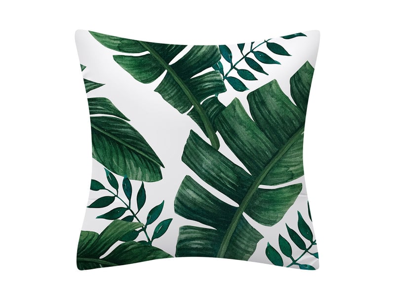  Lot de 4 housses coussin 45 x 45 cm, feuilles vertes housse de coussin exterieur impermeable canapé taie d'oreiller décoration coussin pour  - Conforama D
