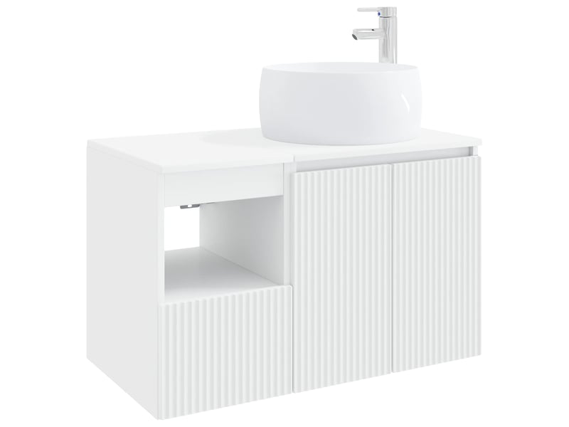  Ensemble de mobilier de salle de bain 2 pc blanc cf63994  - Conforama A