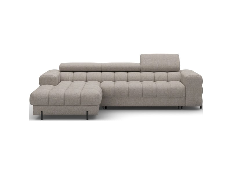 Canapé d'angle gauche convertible beige chiné allure contemporaine 285x99x181cm filtro - Conforama A