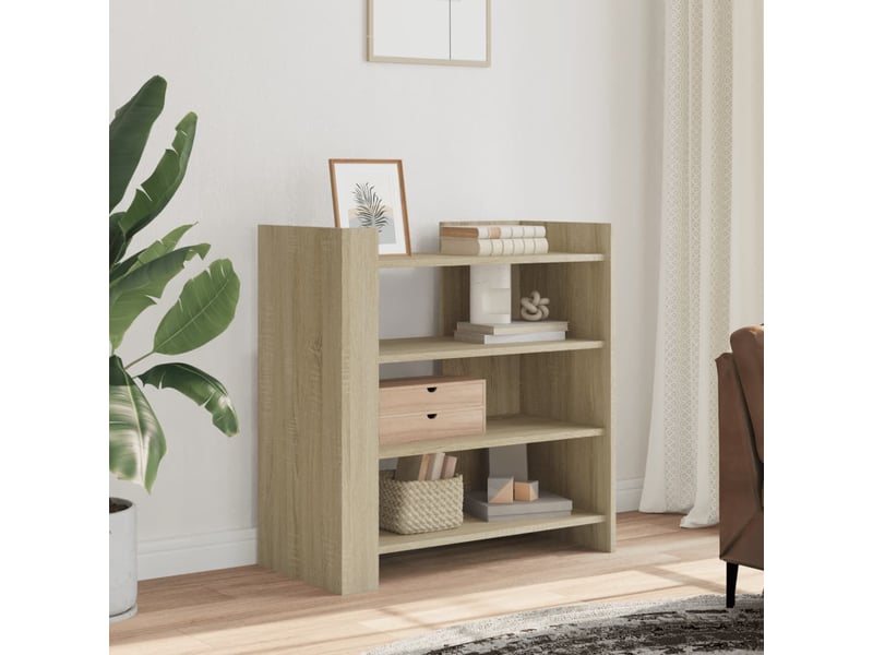  Buffet - bahut - meuble de rangement chêne sonoma 73,5x35x75 cm bois d'ingénierie  - Conforama B