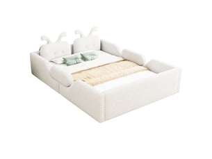 Lit simple 140x200 cm coloris blanc