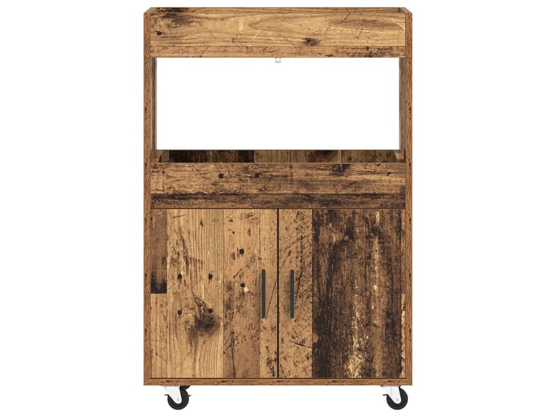 Chariot de service, chariot de bar bois ancien 60x39.5x89 cm bois d'ingénierie - Conforama D