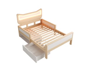 Lit avec rangement 90x190 cm <strong>OXEZA</strong>  <strong></strong> coloris bicolore