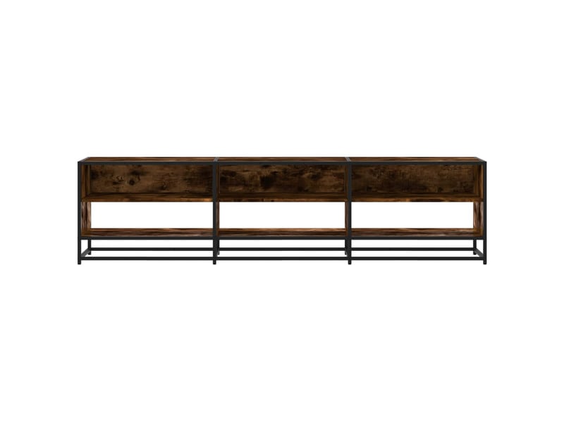  Meuble tv - banc tv - meuble de rangement chêne fumé 180x40x46 cm bois d'ingénierie  - Conforama D
