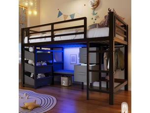 Lit mezzanine 90x200 cm SOGEU   coloris bicolore