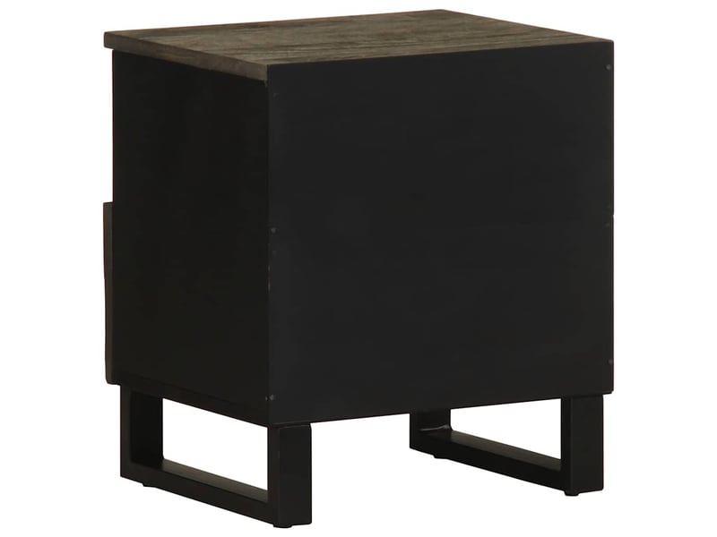  Table de chevet - cabinet de chevet - table de nuit noir 40x33x46 cm bois de manguier solide  - Conforama D