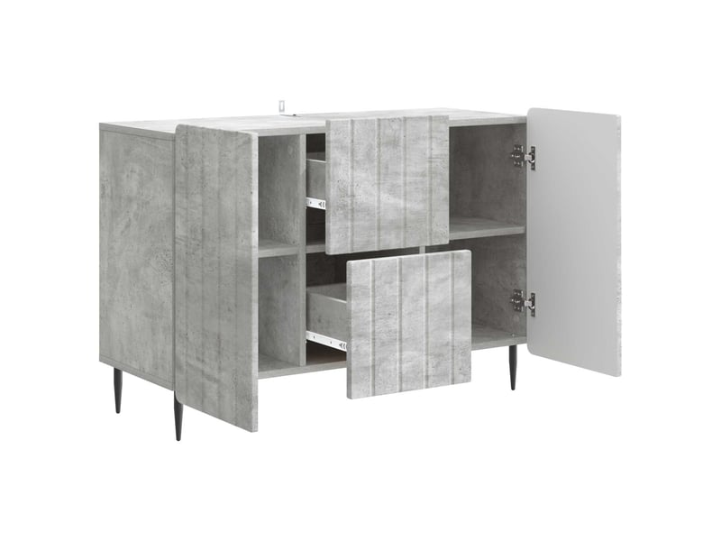  Buffet - bahut - meuble de rangement gris béton 89 x 34,5 x 62 cm bois d'ingénierie  - Conforama E