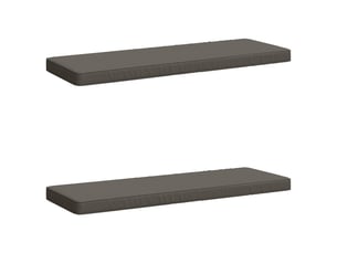 Lot de 2 coussins de banc, coussins d'assise vught 100 % polyester gris cf57987