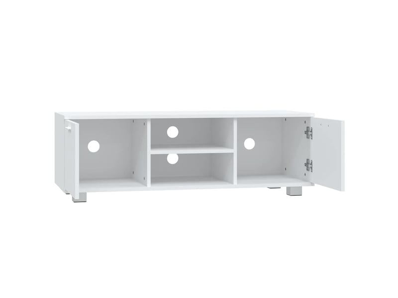  Meuble tv - banc tv - meuble de rangement blanc 120x40,5x35 cm bois d'ingénierie  - Conforama E