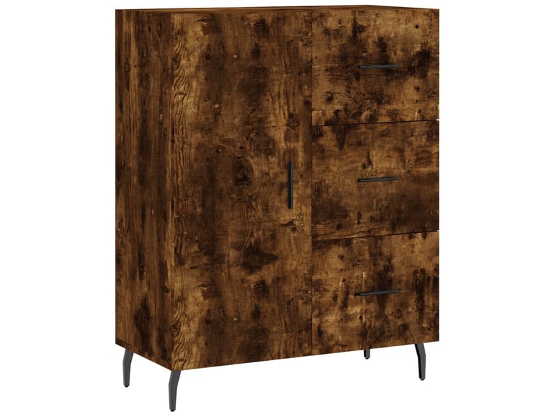  Buffet - bahut - meuble de rangement chêne fumé 69,5x34x90 cm bois d'ingénierie  - Conforama A
