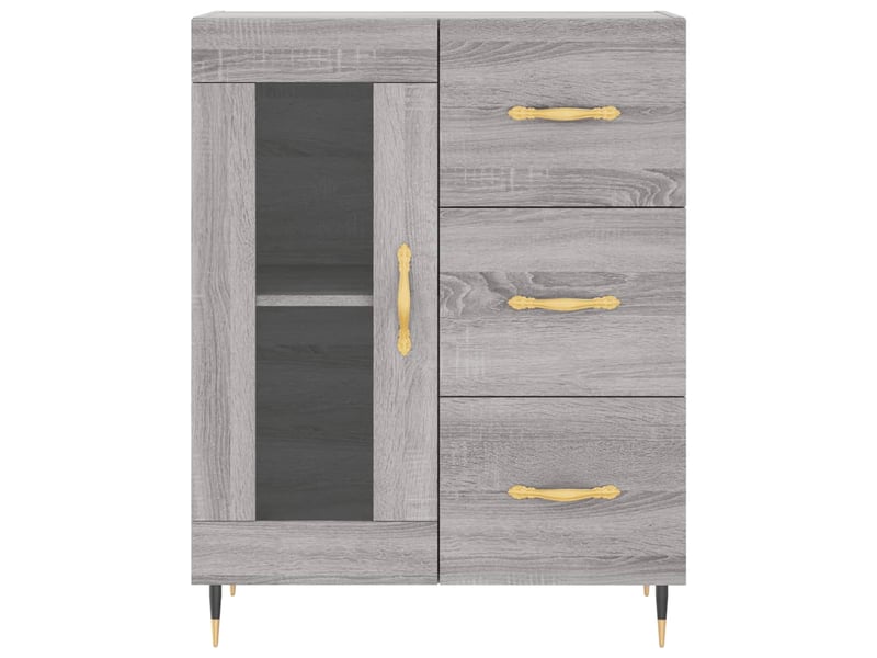  Buffet - bahut - meuble de rangement sonoma gris 69,5x34x90 cm bois d'ingénierie  - Conforama E