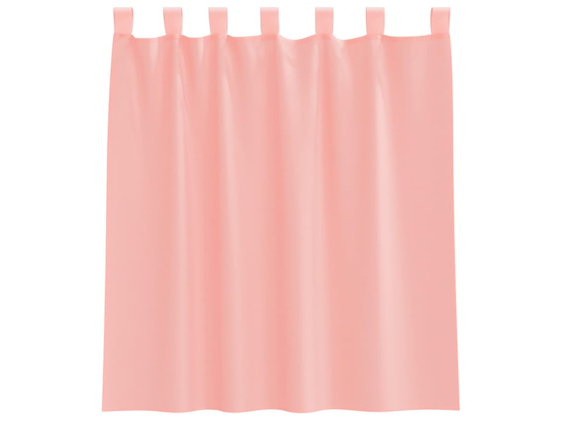  Lot de 2 rideaux en voile, voilages avec passe-tringles rose cf44482  - Conforama D