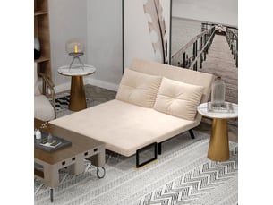 Fauteuil convertible Polyester beige