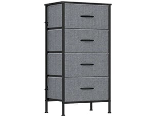 Chiffonnier 4 tiroir(s)    <strong>GENERIC HOME</strong> <strong></strong> coloris gris largeur 45 cm hauteur 91 cm