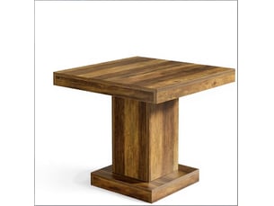 Table à manger carrée,80x80x75 cm,style ferme moderne,mdf,marron