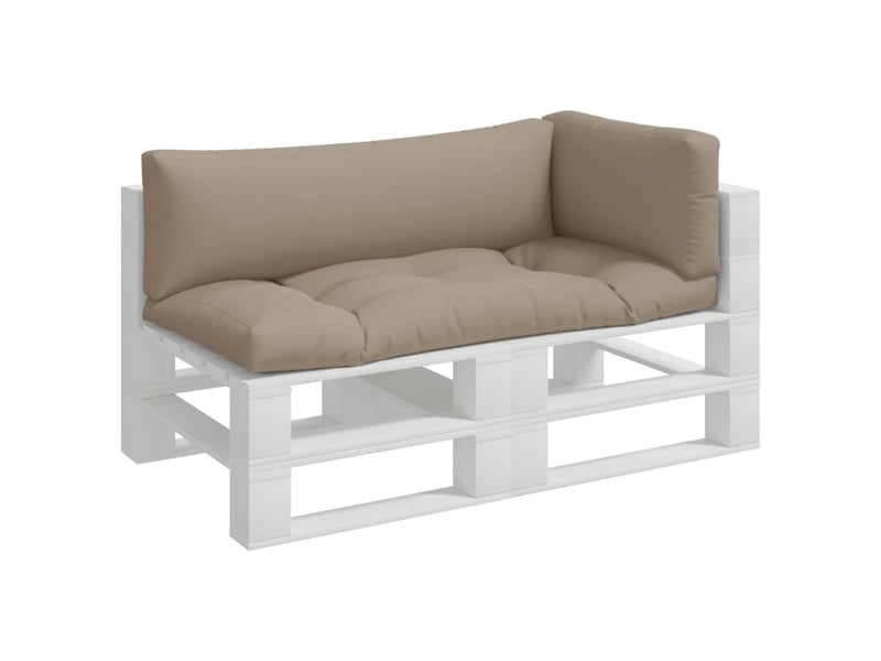  Lot de 3 coussins de palette, coussins de canapé taupe tissu cf59714  - Conforama C