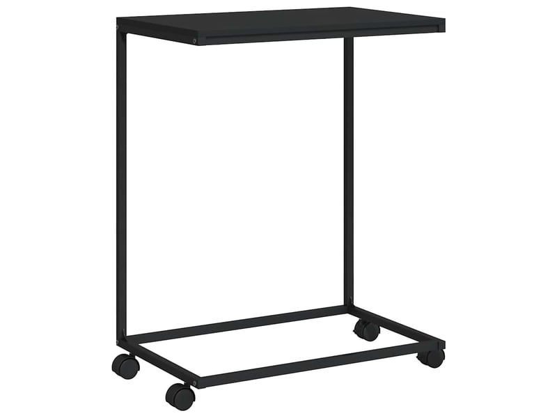  Table d'appoint | bout de canapé table basse avec roues noir 55x35x70 cm bois d'ingénierie shl5617  - Conforama A