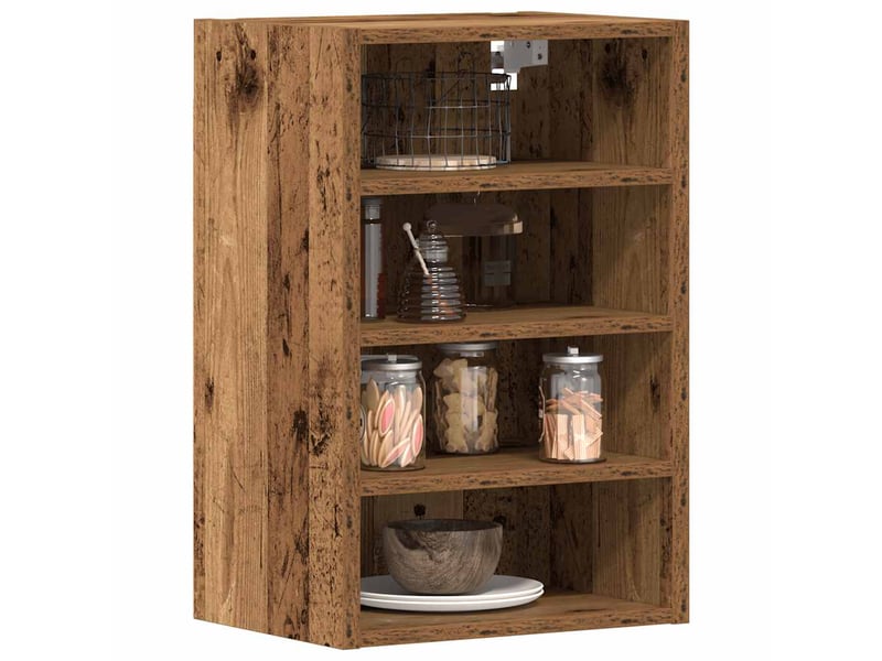 Meuble de rangement cuisine, armoire suspendue bois ancien 40x29,5x60 cm bois d'ingénierie - Conforama B