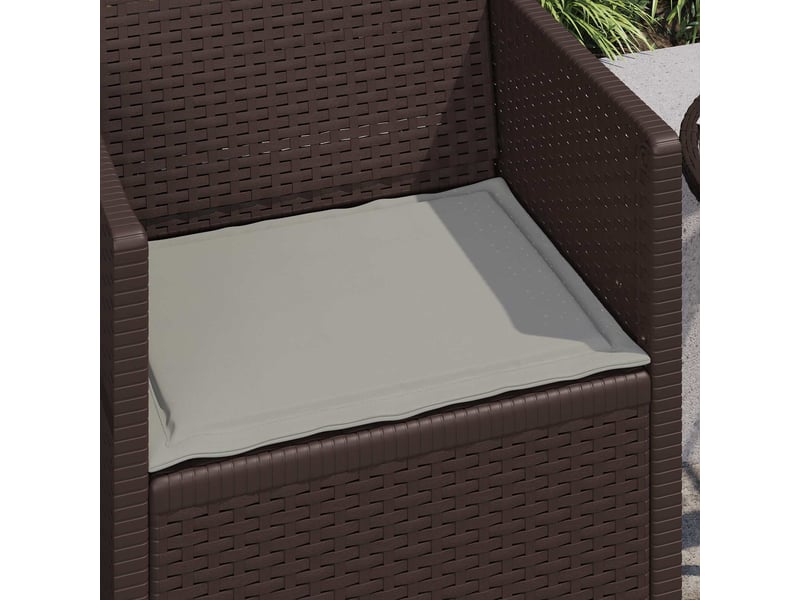 Lot de 2 coussins de siège, coussins d'assise polyester gris clair 47 x 36 x 2 cm cf59760 - Conforama D