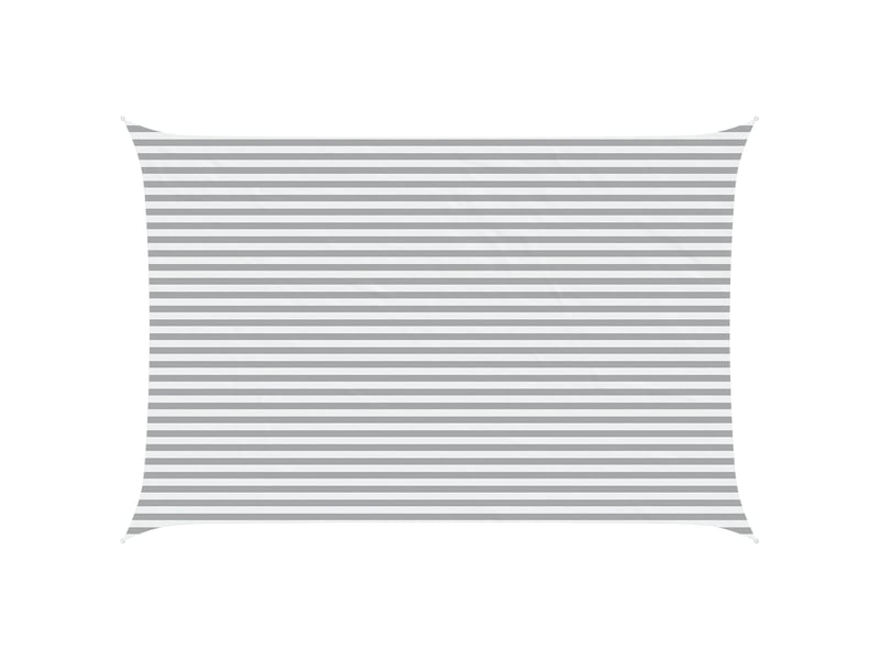  Voile d'ombre - voile d'ombrage - voile parasol gris clair et blanc 4 x 6 m  - Conforama A