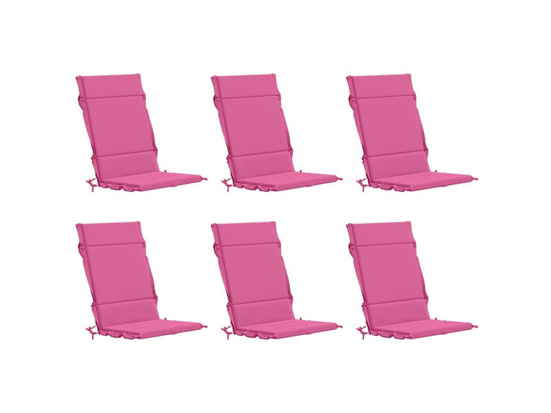 Lot de 6 coussins de chaise à dossier haut gemert rose cf59385 - Conforama A