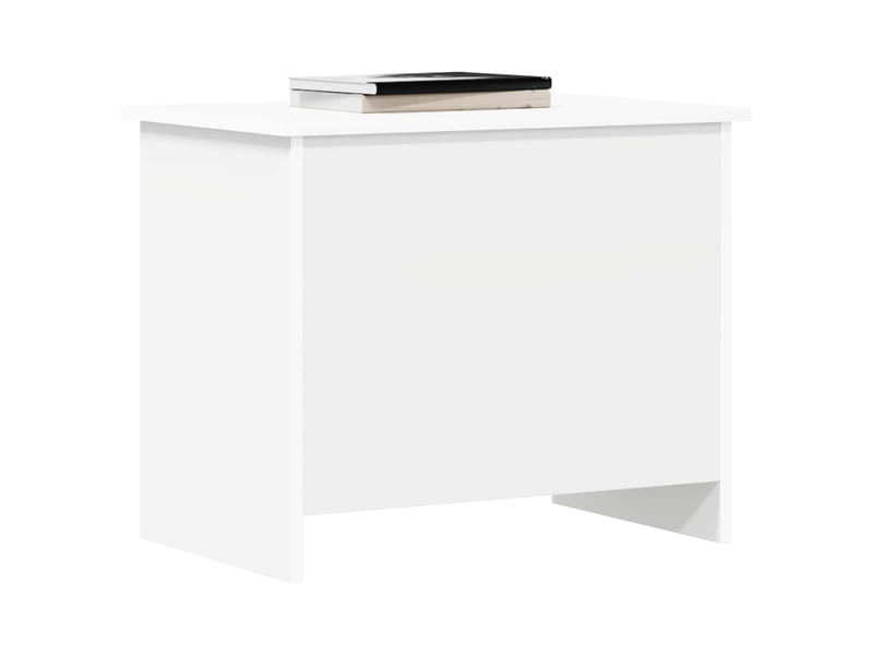  Coffre de rangement blanc 60x40x50 cm bois d'ingénierie  - Conforama C