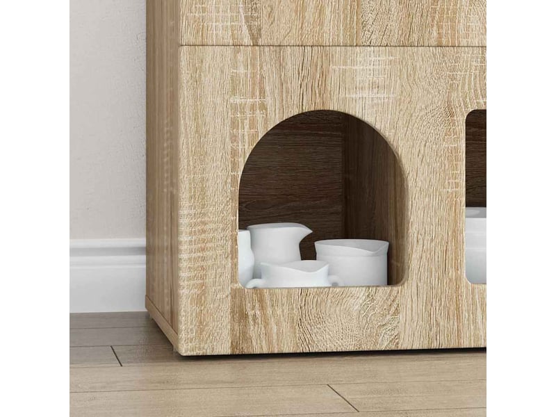  Buffet - bahut - meuble de rangement elst chêne sonoma 80,5 x 35 x 59 cm bois d'ingénierie  - Conforama E