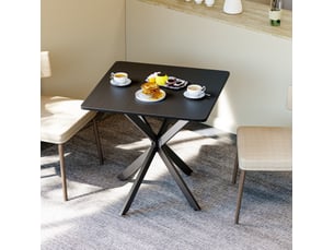 Table basse carré(e) coloris noir DESMIU - 80 cmx80 cm