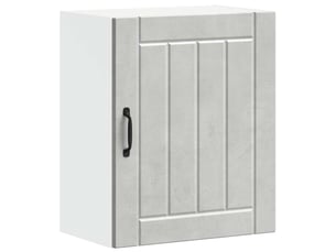 Meuble de rangement, armoire murale de cuisine lucca gris béton bois ingénierie shl9516