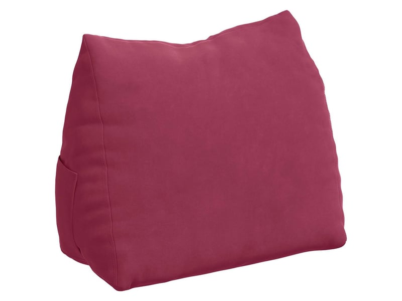  Coussin de dos, coussin de dossier bordeaux 45 x 20 x 35 cm tissu en velours côtelé cf54596  - Conforama A