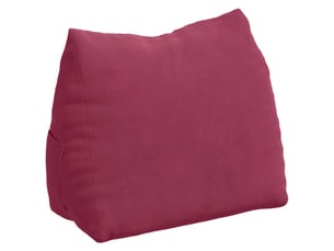 Coussin de dos, coussin de dossier bordeaux 45 x 20 x 35 cm tissu en velours côtelé cf54596