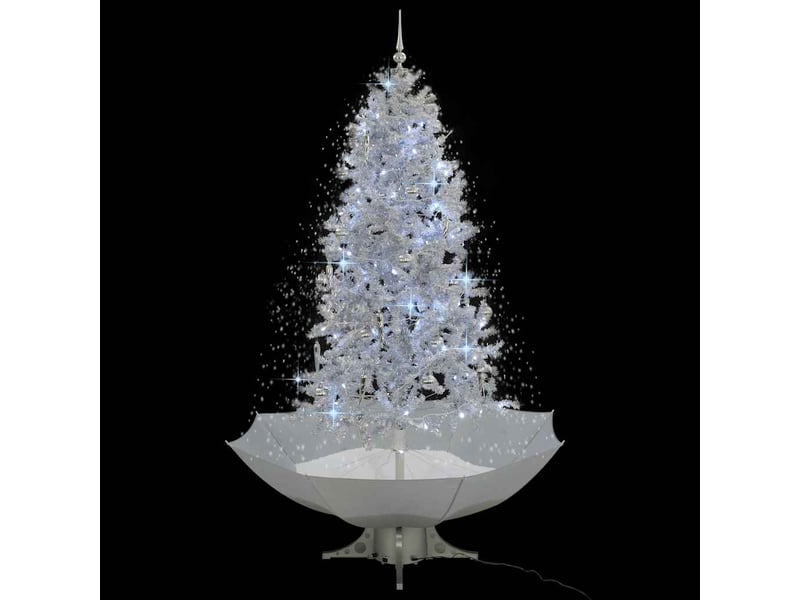  Arbre de noël, sapin de noël neigeux avec base de parapluie blanc 190 cm  - Conforama C