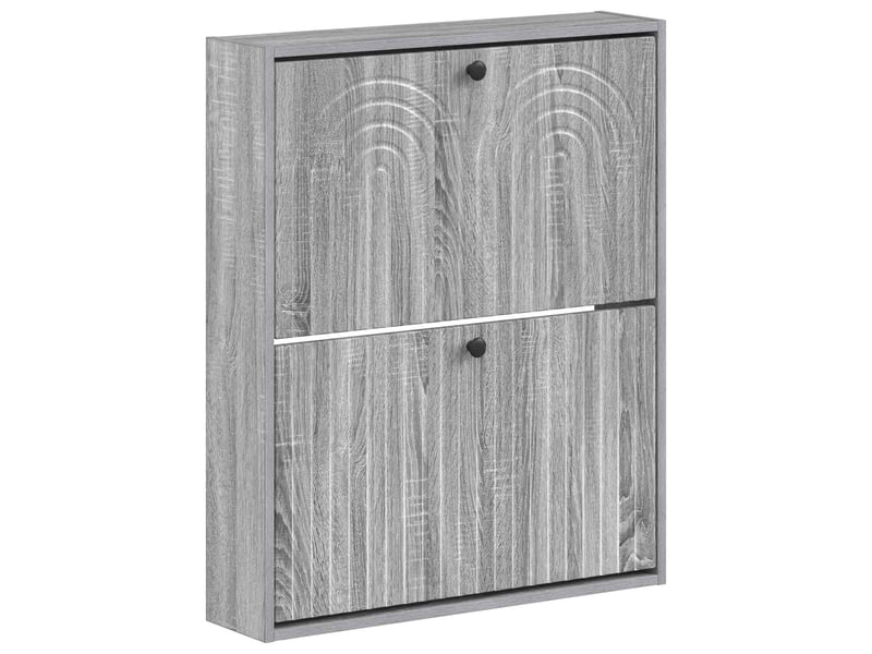  Meuble à chaussures mural, armoire à chaussures alkmaar 71x17x86 cm sonoma gris  - Conforama A