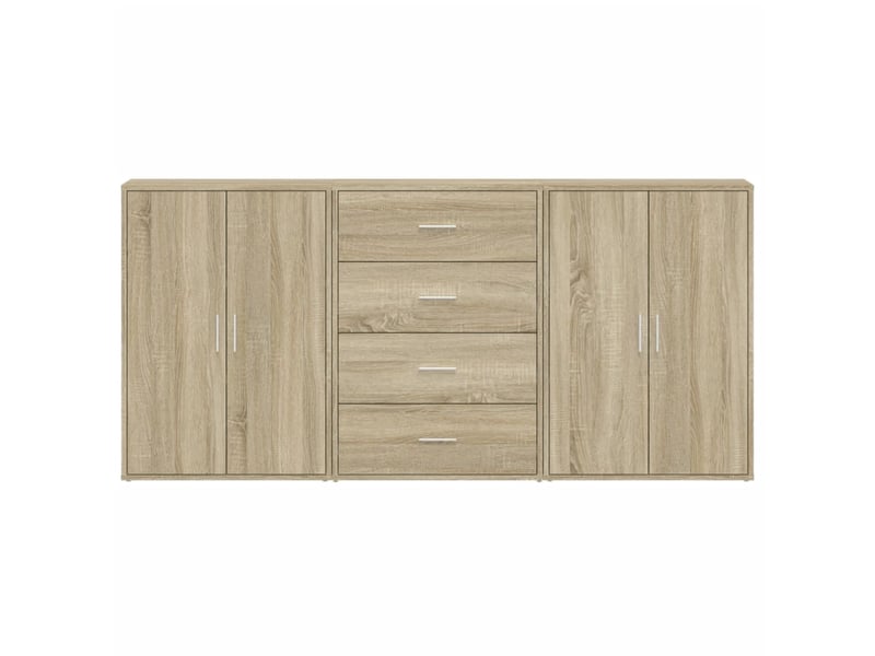  Buffets 3 pcs - bahut - meuble de rangement chêne sonoma 60x31x84 cm bois d'ingénierie  - Conforama D