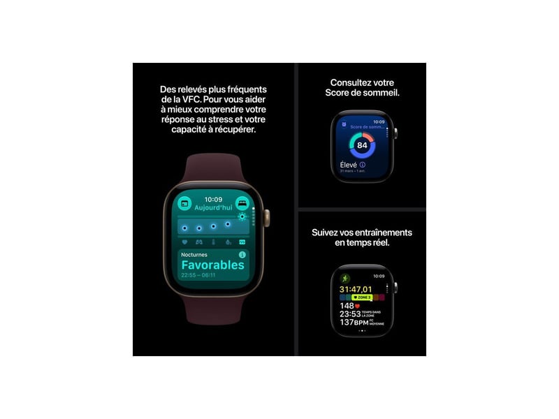 Montre connectee gps 42mm aluminium space grey avec bracelet sport navy ml MJE94ZRA - Conforama E