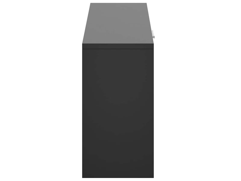  Banc à chaussures, meuble à chaussures noir 80x24x45 cm bois d'ingénierie  - Conforama E