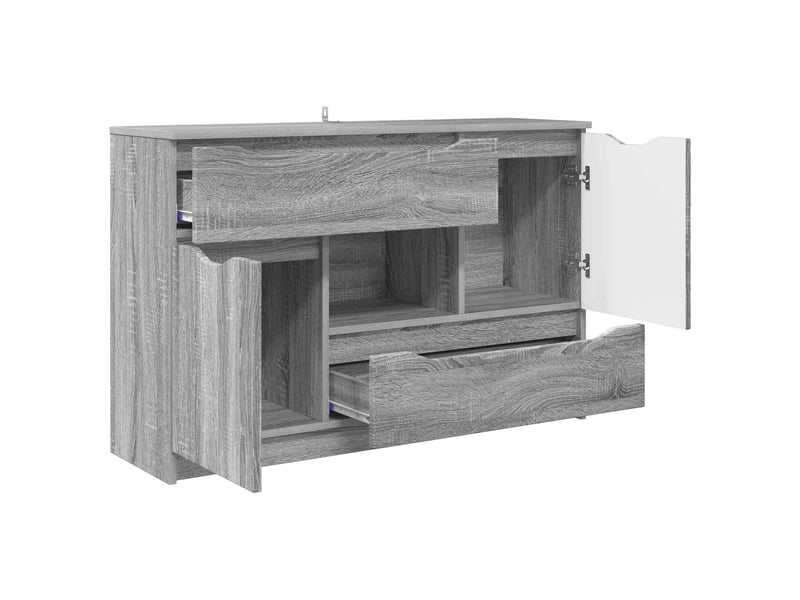  Buffet - bahut - meuble de rangement gris sonoma 100 x 30 x 65,6 bois d'ingénierie  - Conforama E