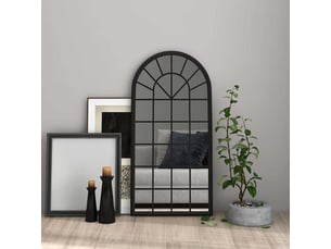 Miroir rectangulaire à fixer coloris noir <strong></strong>  <strong></strong> - 90 cm x 45 cm