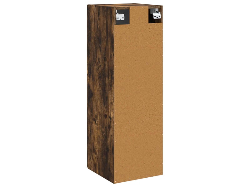  Cabinet salle de bain mural, meuble de rangement chêne fumé 33x34.5x100 cm shl7203  - Conforama E