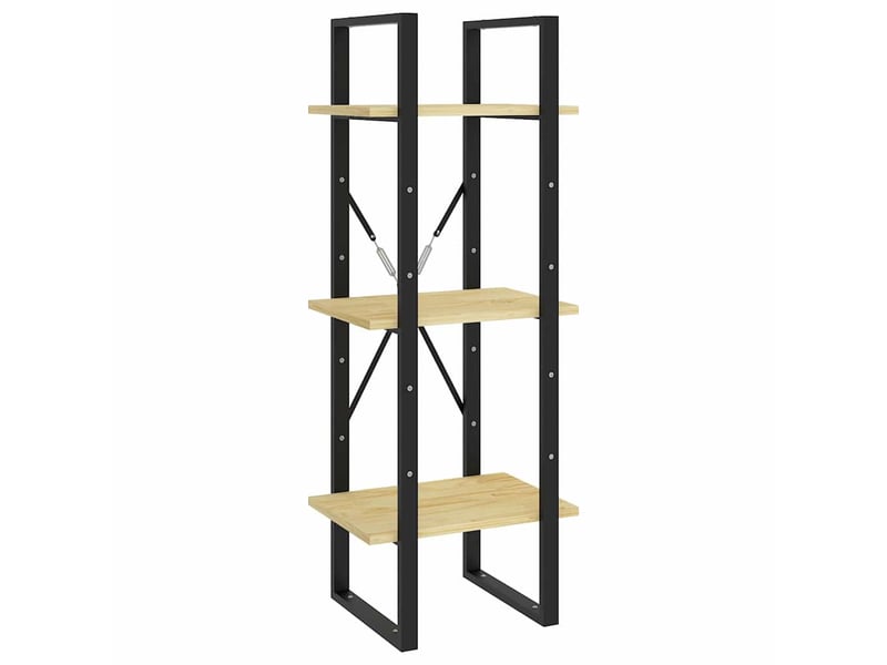  Bibliothèque à 3 niveaux, armoire à livres 40x30x105 cm bois de pin massif  - Conforama A