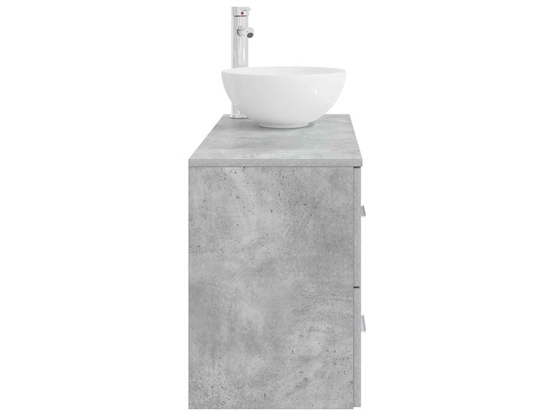  Ensemble de mobilier de salle de bain 2 pcs gris béton shl8310  - Conforama D
