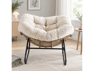 Fauteuil fixe <strong>OKMYHOME</strong> <strong></strong> Tissu beige vendu A l'unité