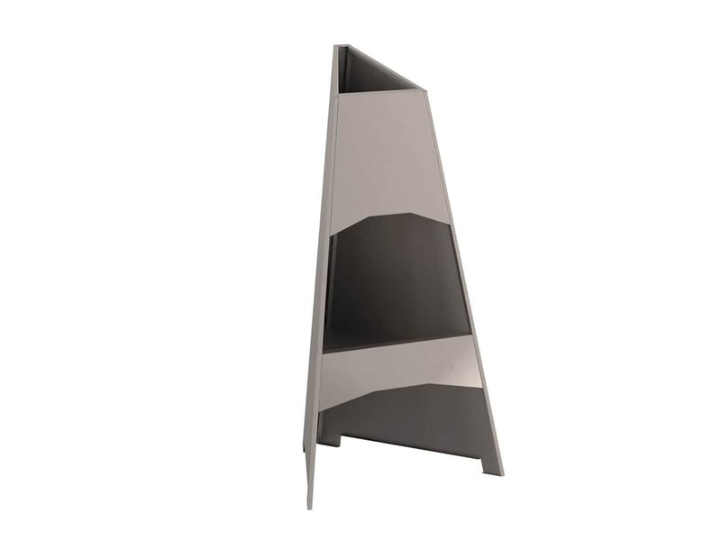  Brasero exterieur, foyer rouillé 50x50x95 cm acier patiné  - Conforama E