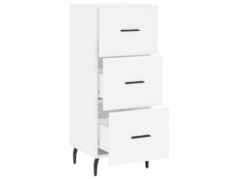  Buffet - bahut - meuble de rangement blanc 34,5x34x90 cm bois d'ingénierie  - Conforama E