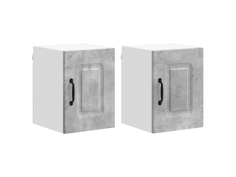 Meuble mural de cuisine | armoire de cuisine 2 pcs gris béton shl2338 - Conforama A