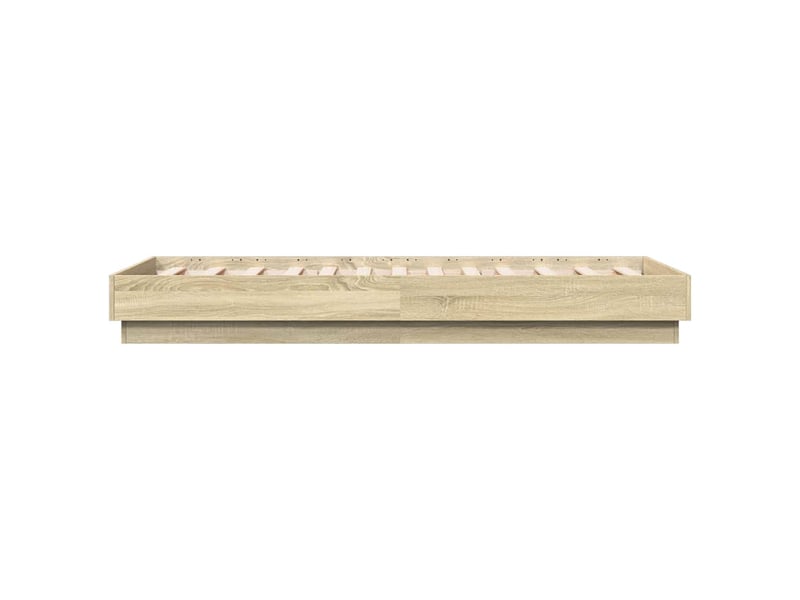  Lit simple- lit adulte -  cadre de lit sans matelas chêne sonoma 90x190 cm  - Conforama D
