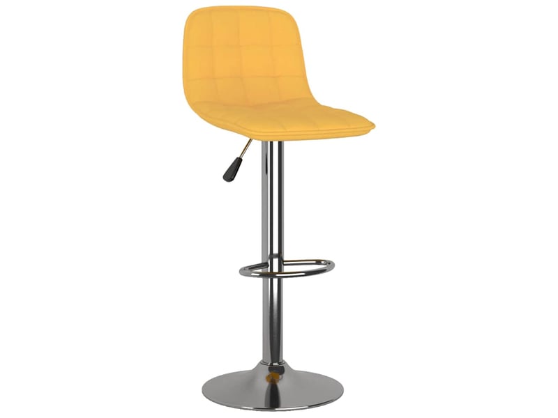  Lot de 2 tabouret de bar, chaise de bar jaune tissu  - Conforama C