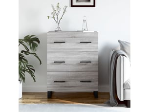 Buffet - bahut - meuble de rangement sonoma gris 69,5x34x90 cm bois d'ingénierie