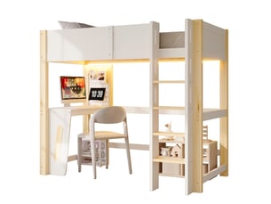 Lit mezzanine 90x200 cm OKWISH coloris bicolore